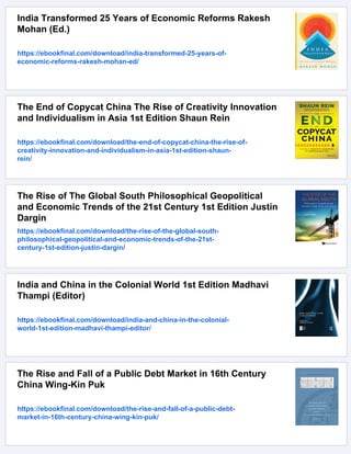 The economic rise of China and India Vittorio Valli | PDF