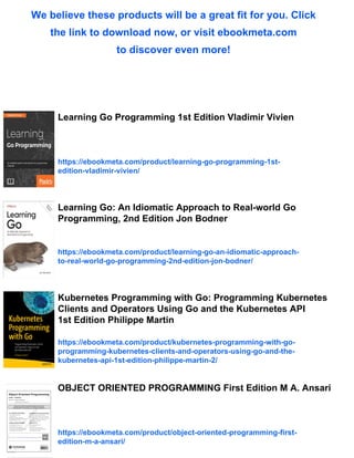 Learning Go Programming 1st Edition Vladimir Vivien | PDF