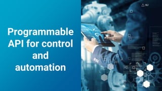 Programmable
API for control
and
automation
 