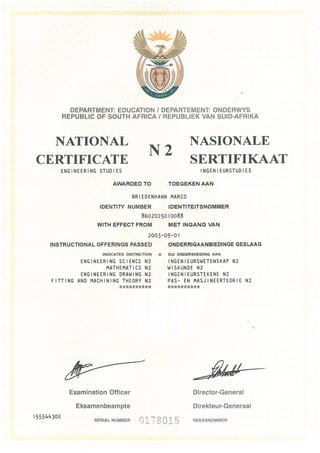 National Certificate N2