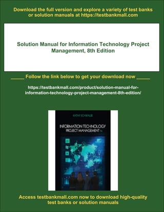 Solution Guide.pdf Examples Solution Manual for Information Technology Project Management, 8th ...