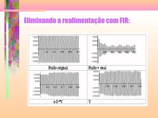 Eliminando a realimentação com FIR:
 