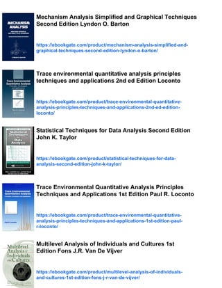 Multilevel Analysis Techniques and Applications Second Edition Joop Hox ...