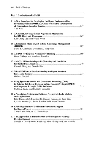 Intelligent Decision making Support Systems Foundations Applications ...
