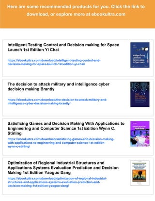 Intelligent Decision making Support Systems Foundations Applications ...