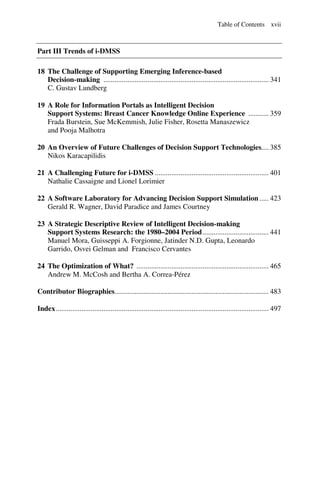 Intelligent Decision making Support Systems Foundations Applications ...