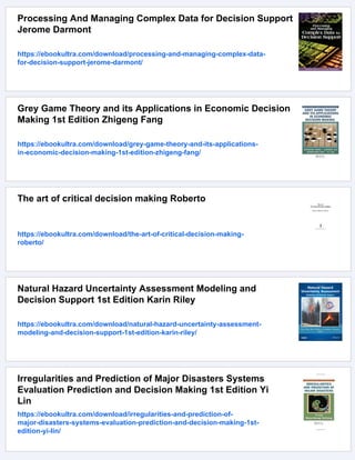 Intelligent Decision making Support Systems Foundations Applications ...
