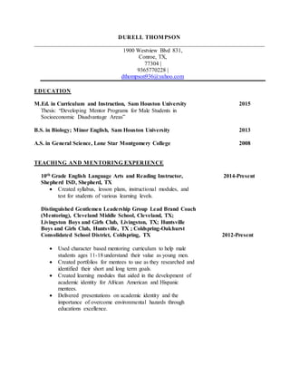 Thompson C.V. | DOCX