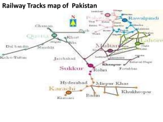 Railway Tracks map of Pakistan
 