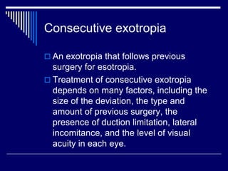 Lateral Incomitance Exodeviations | PPT