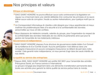 PAGE 4Nos pratiques durables et responsables Apr 28, 2014Nos principes et valeurs
Nos principes et valeurs
Ethique et déon...