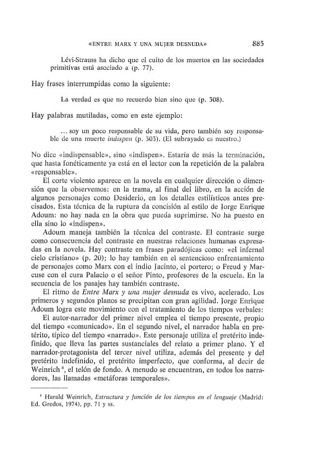 ENTRE MARX Y UNA MUJER DESNUDA, DE ENTRE MARX Y UNA MUJER DESNUDA, DE