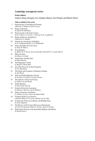 Molecular Collisions In The Interstellar Medium 2nd Ed David Flower | PDF