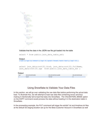 Load & Unload Data TO and FROM Snowflake (By Faysal Shaarani) | PDF