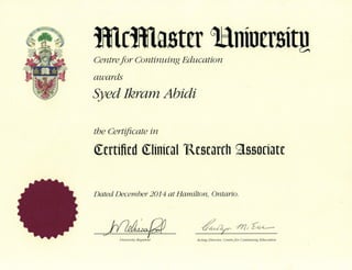 Clinical Research Associate Certificate