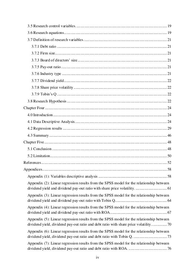 Dividend policy research proposal topics