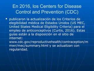 Anticoncepcion y estadisticas en mexico. | PPTX