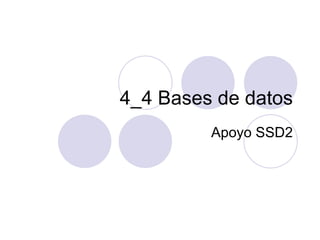 4_4 Bases de datos Apoyo SSD2 