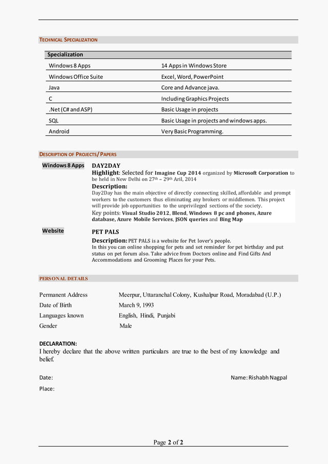 CV_ Rishabh2015 | PDF