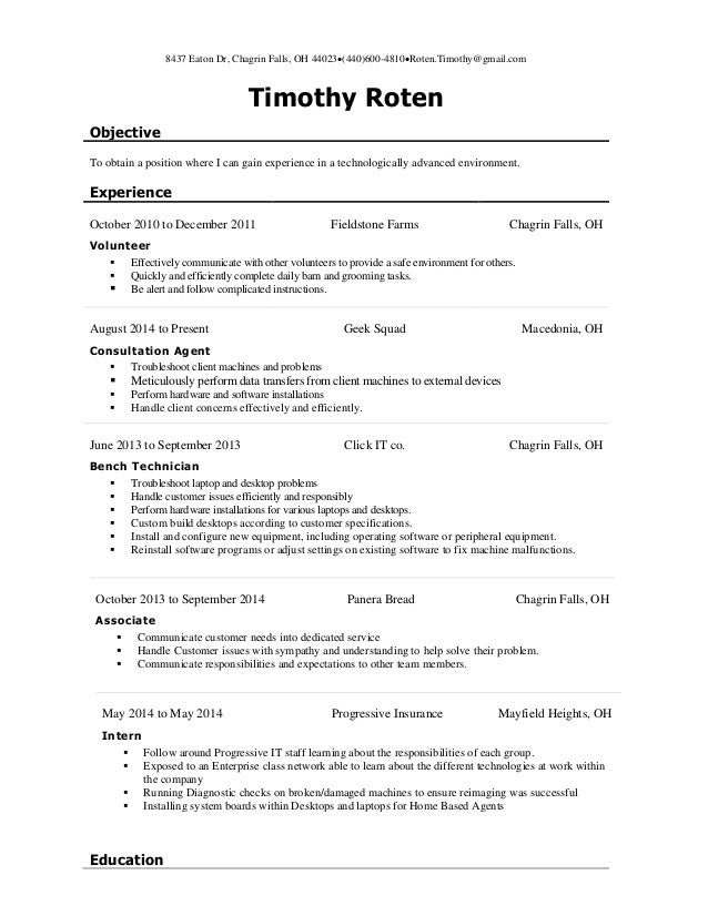 resume 23 1 geek squad resume