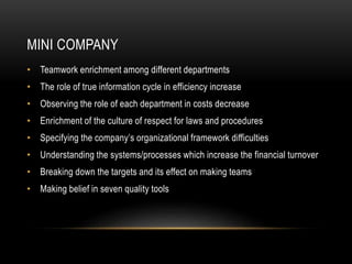 Mini Company Project MINI COMPANY | PPTX