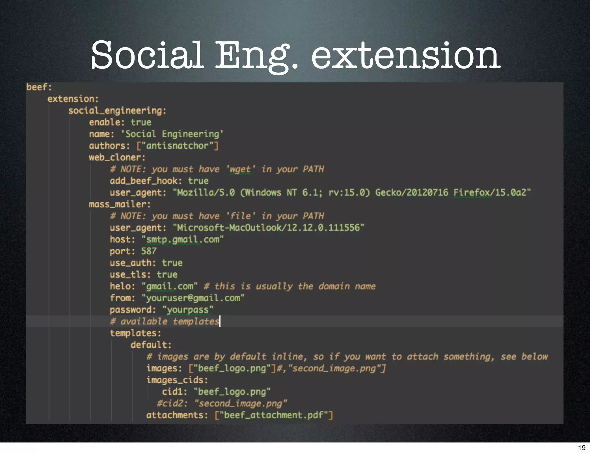 Social Eng. extension




                        19
 