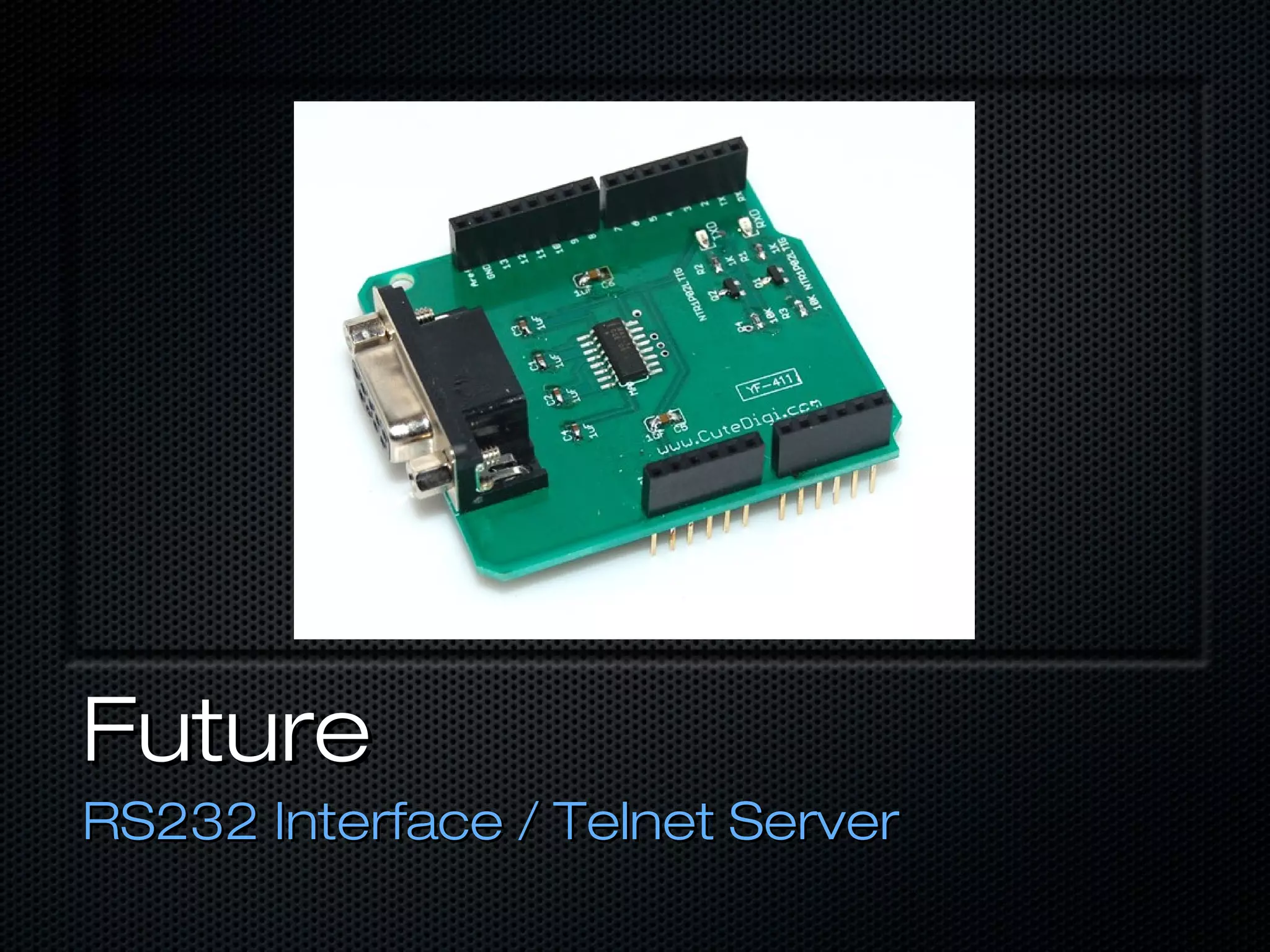 FutureFuture
RS232 Interface / Telnet ServerRS232 Interface / Telnet Server