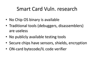 ppt - bytecode verification on java smart cards... Inside .NET Smart Card Operating System | PPTX