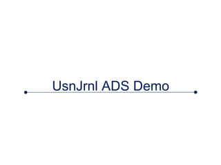 UsnJrnl ADS Demo
 