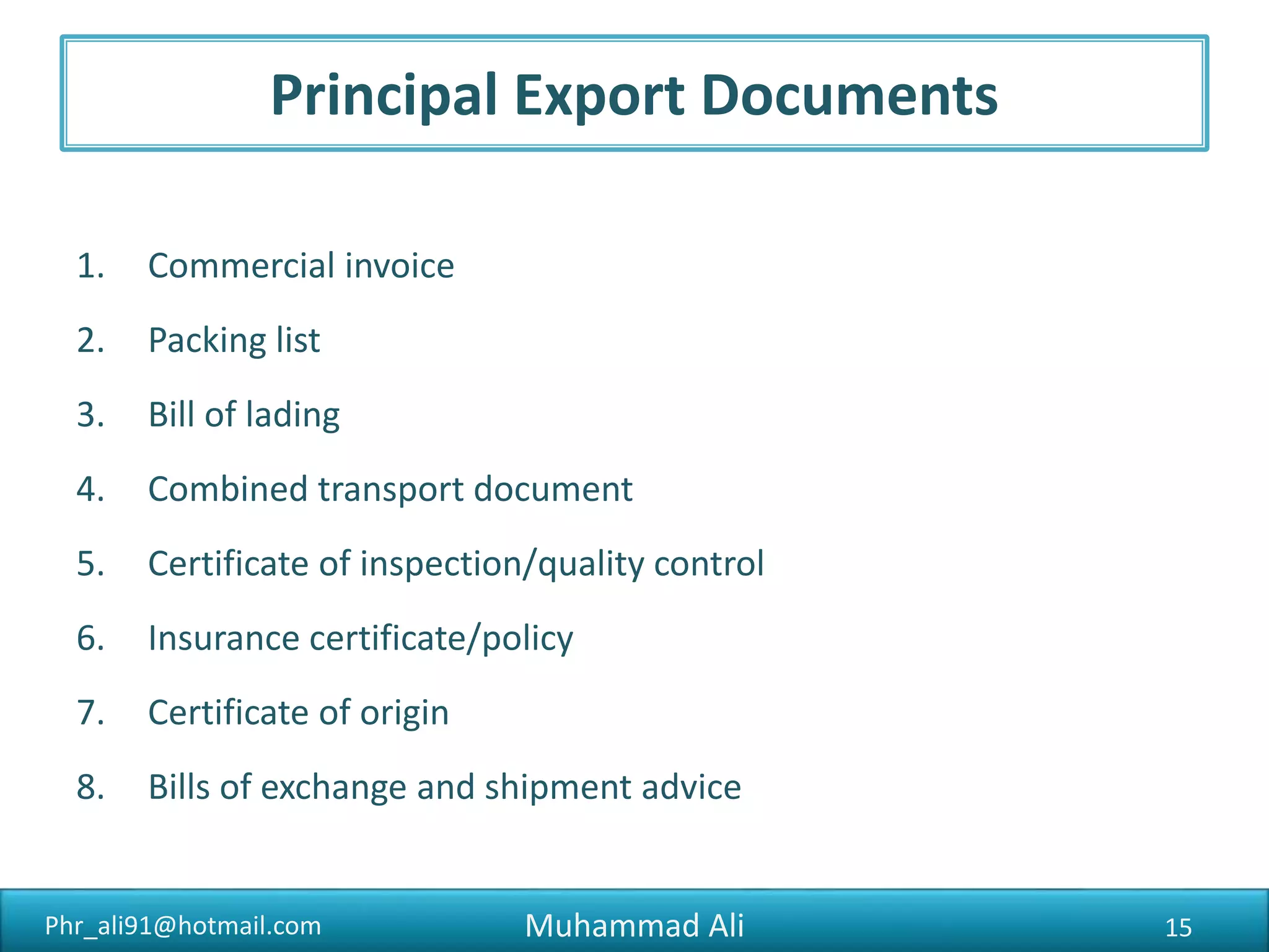 Pharmaceutical Export Documentation, Procedure and Incoterms | PDF