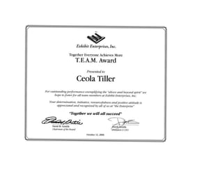 EEI Team Award