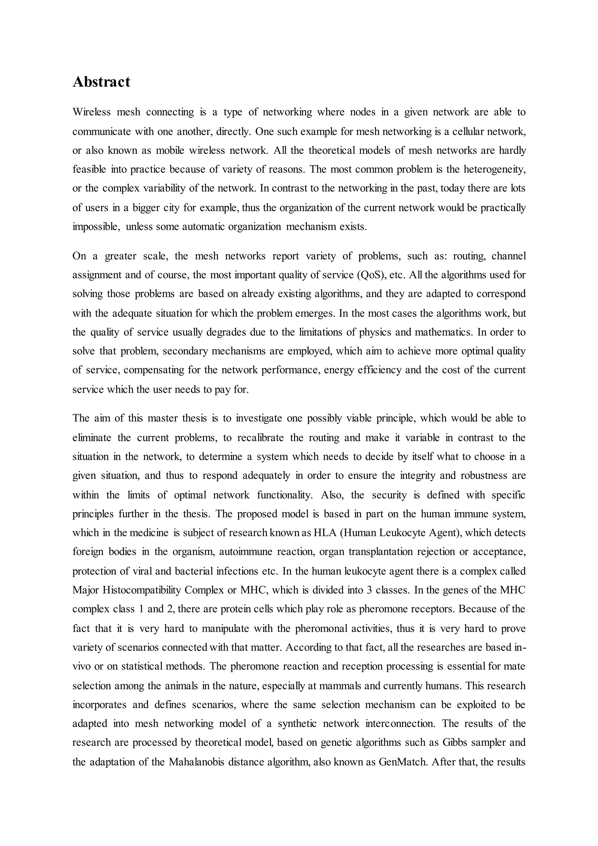 Master Thesis Abstract | PDF