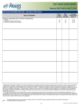 PRAXIS ii ScoreReport | PDF