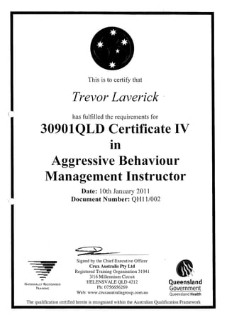 Certificate Instructor.