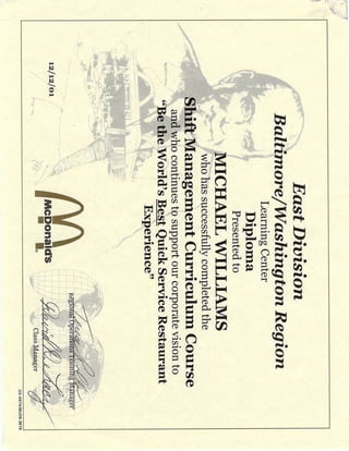 McDonalds Certificates PDF McDonalds Certificates PDF