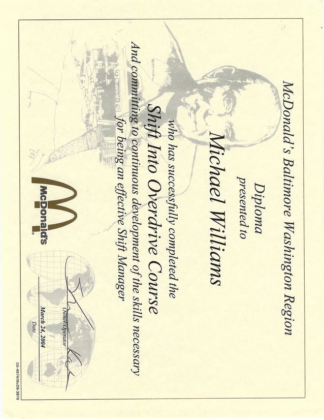 McDonalds Certificates PDF McDonalds Certificates PDF