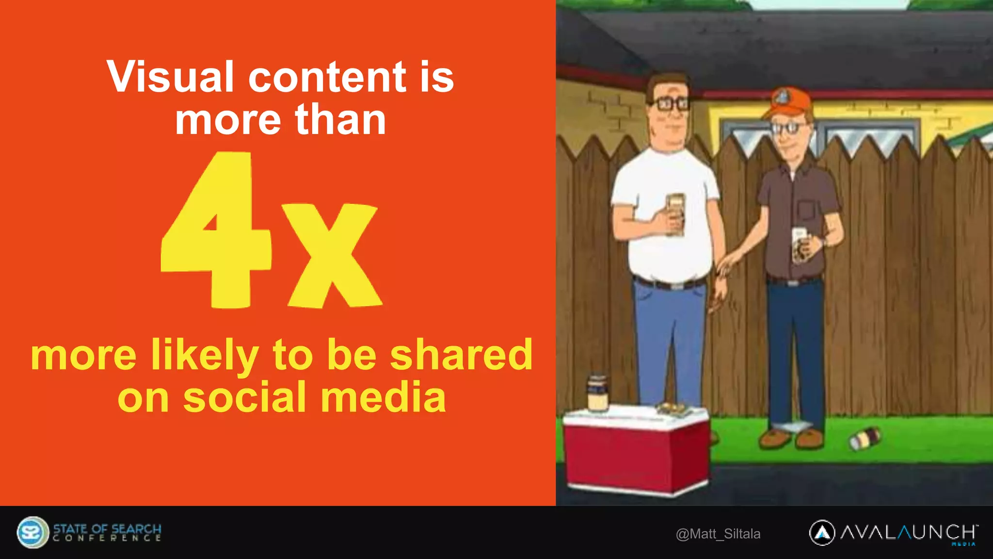 @Matt_Siltala
Visual content is
more than
more likely to be shared
on social media
 