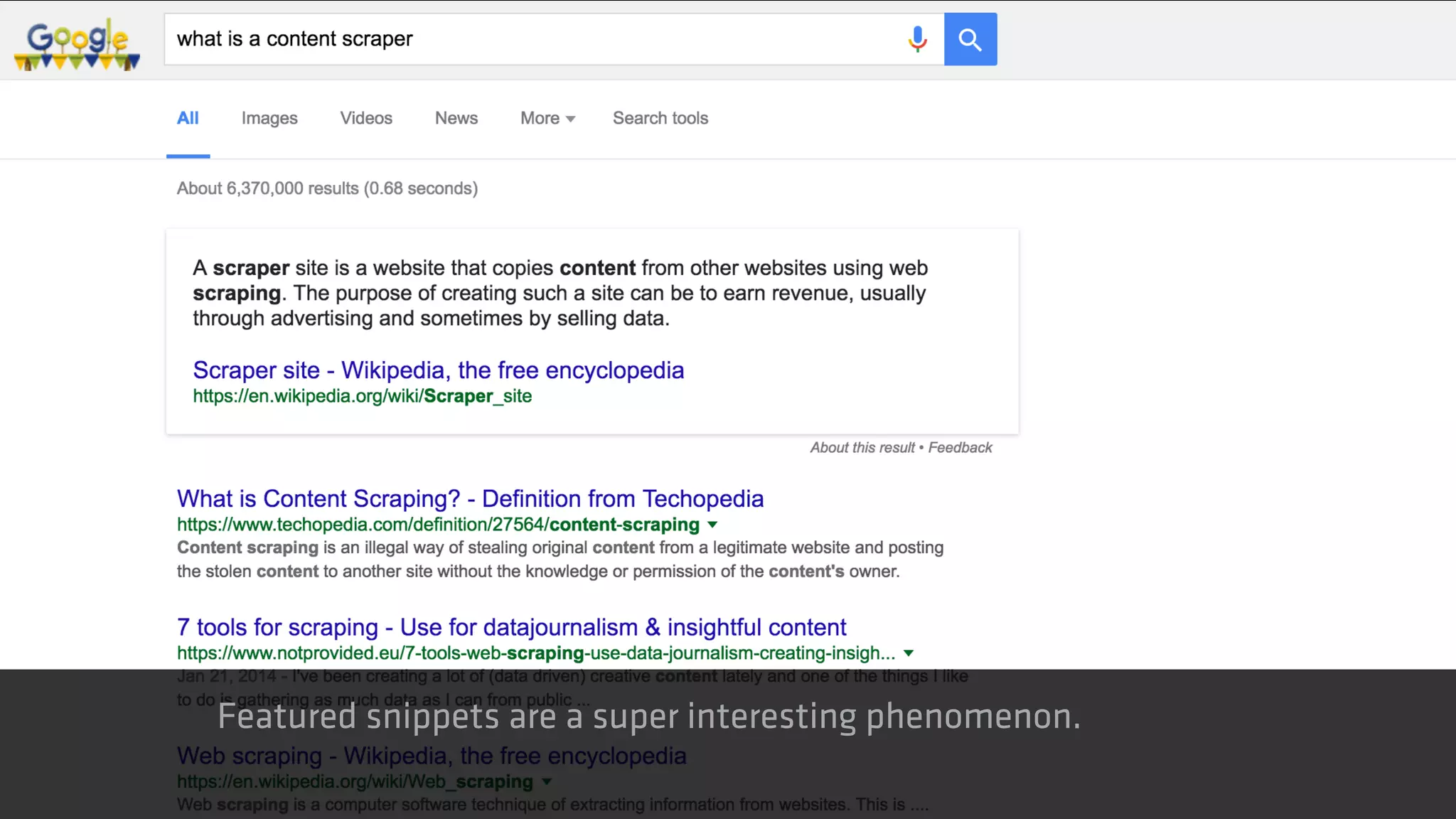 Featured snippets are a super interesting phenomenon.
 
