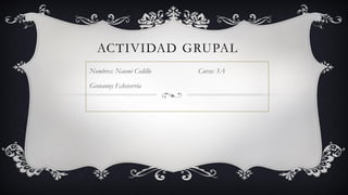 ACTIVIDAD GRUPAL
Nombres: Naomi Cedillo Curso: 3A
Geovanny Echeverría
 