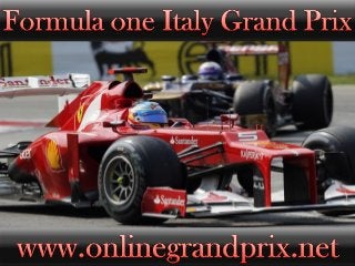 watch Formula one Italy Grand prix 2014 live on pc