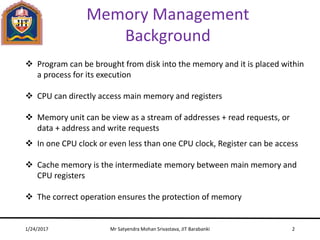 Memory and file system concepts | PPTX