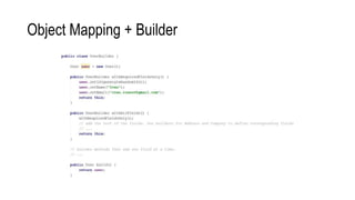 Object Mapping + Builder
 