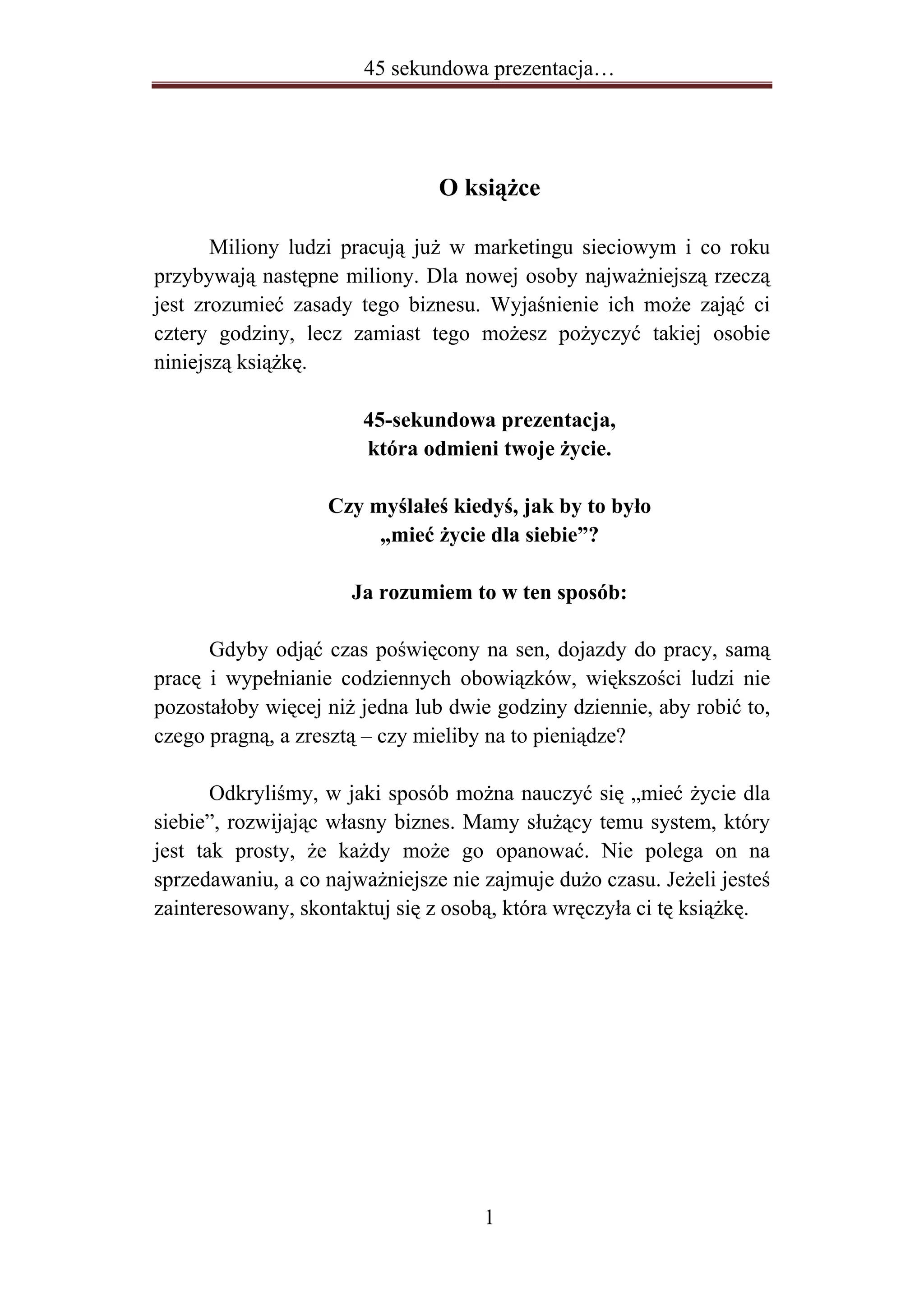 DON FAILLA - 45 sekundowa prezentacja, która odmieni twoje życie. | PDF
