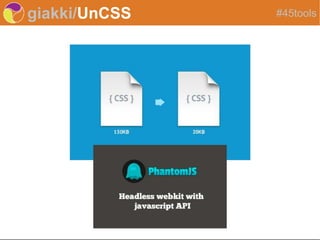 giakki/UnCSS #45tools
 