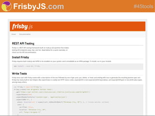 FrisbyJS.com #45tools
 