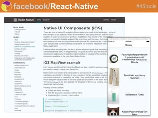 facebook/React-Native #45tools
 
