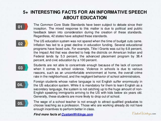 HOW TO WRITE AN INFORMATIVE SPEECH ABOUT EDUCATION