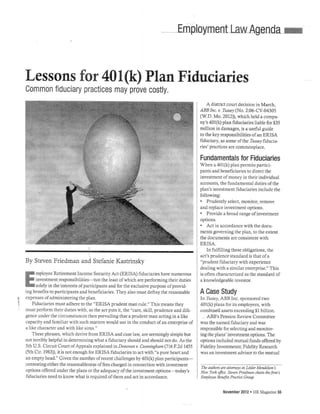 Lessons for 401k plan fiduciaries (002)