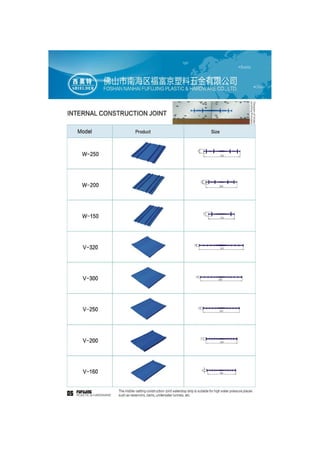 pvc waterstop catalogue-Fufujing