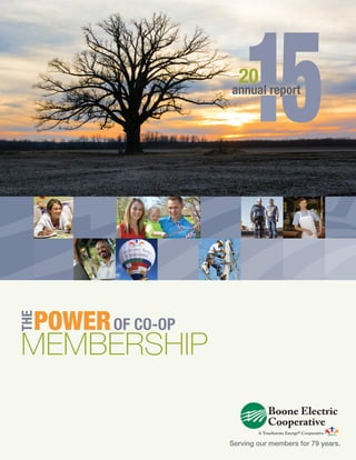 annual report
20
A Touchstone Energy® Cooperative
POWEROF CO-OP
MEMBERSHIP
THE
Serving our members for 79 years.
 